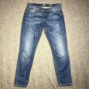 7 For All Mankind Medium Blue Skinny Jeans